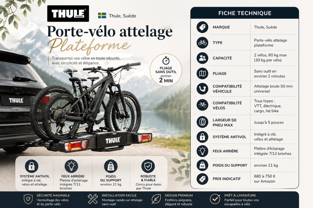 Fiche technique Thule EasyFold XT 2